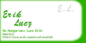 erik lucz business card